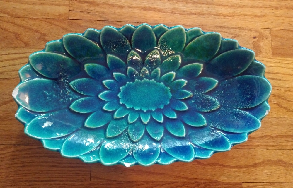 Vintage Royal Haeger Turquoise Bowl 364H
